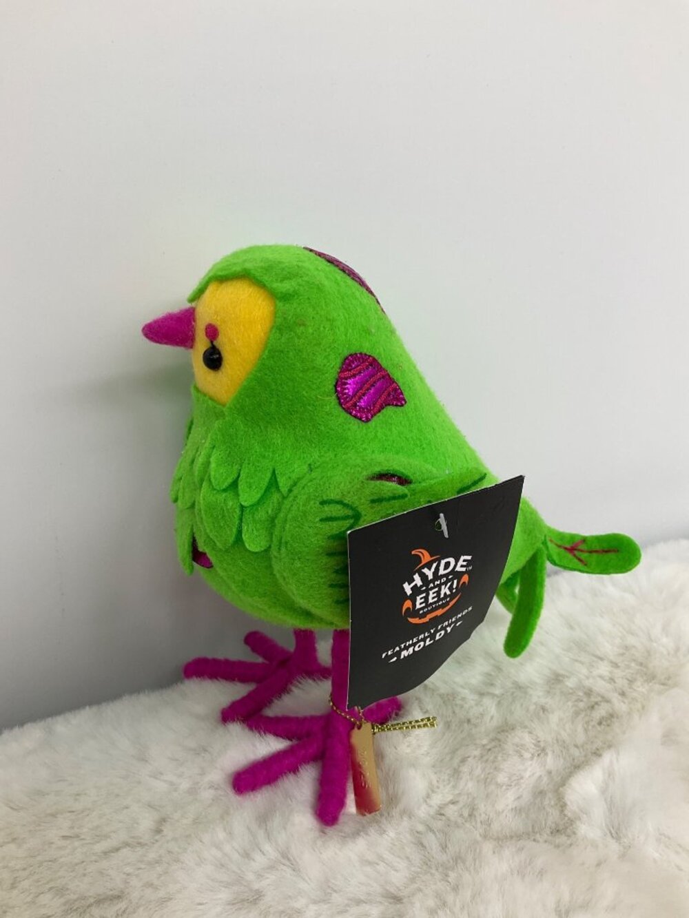 Hyde And Eek Featherly Friends 2025 Halloween MOLDY Zombie Fabric Bird NEW with - Picture 3 of 6